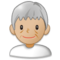 Old Man - Medium Light emoji on Samsung